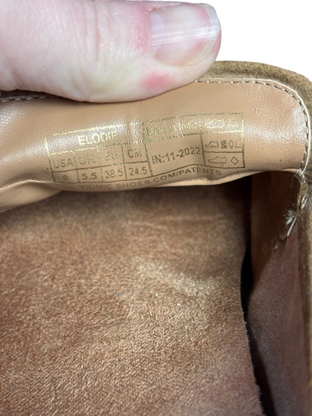 Vionic Elodie Lug Sole Tan Suede Loafers – Sz 8 (38.5 EU) - Picture 10 of 11